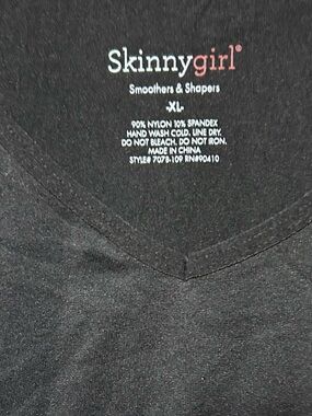 Skinnygirl Black V-Neck Smoothers & Shapers Top